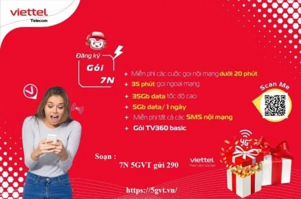 đăng ký gói 7N Viettel