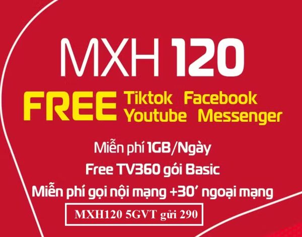 đăng ký gói MXH120 của Viettel