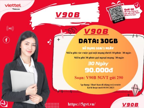 đăng ký gói V90B của Viettel